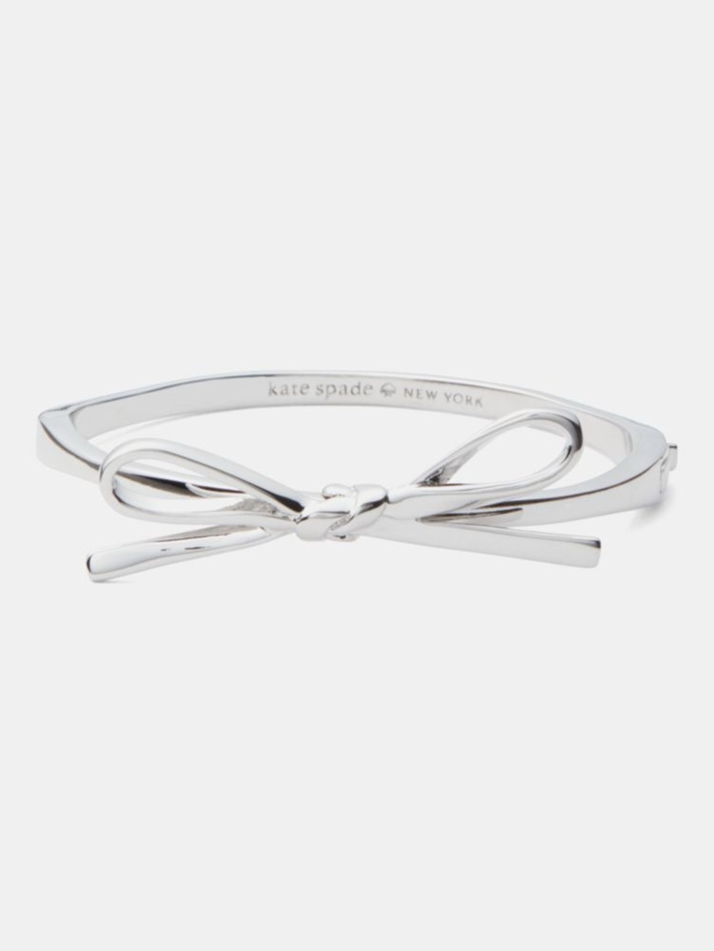 Kate Spade Skinny Mini Bow Bangle, Silver